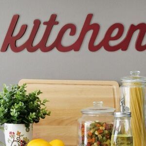 Homeroots "Kitchen" Wood Word Decor